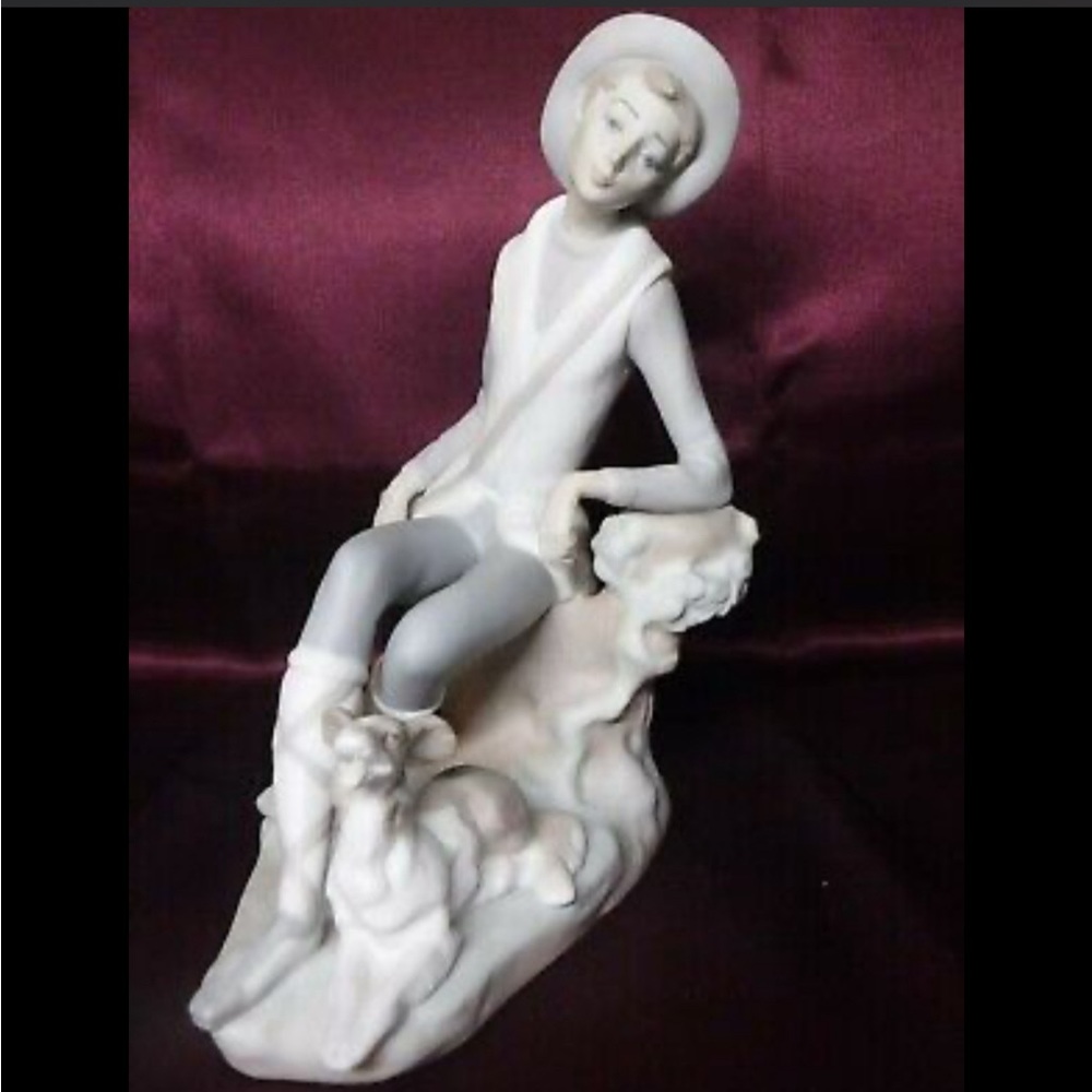 Lladro Shepherd Boy With Dog RARE Matte Finish #4659 authentic 1969 retired 1985